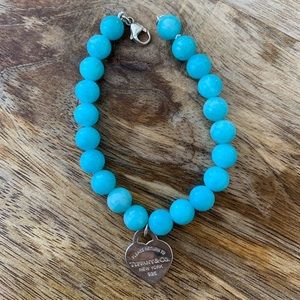 Tiffany Co Turquoise Amazonite Heart Bracelet